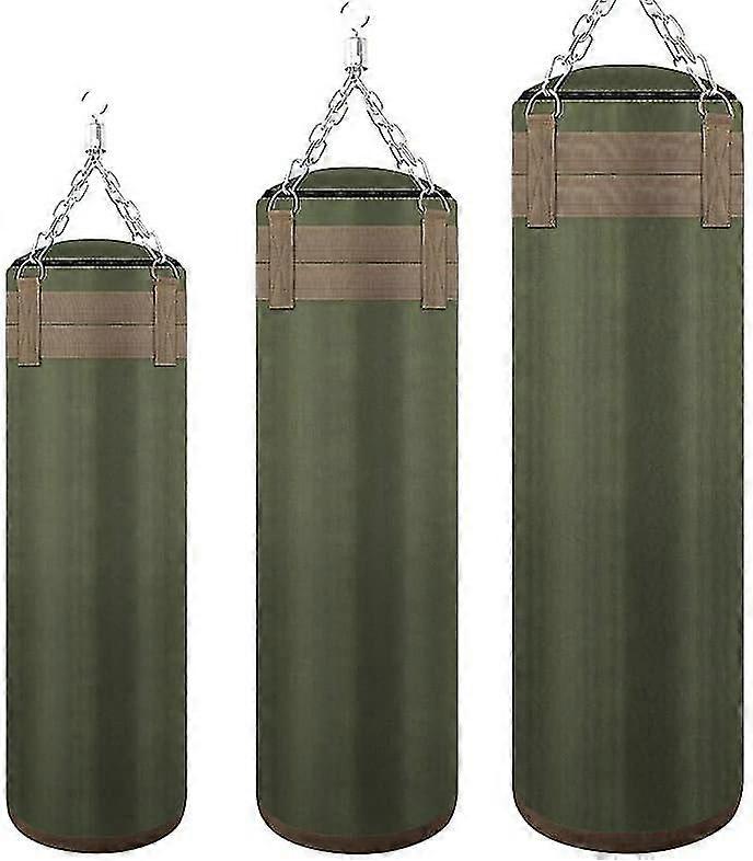 大人のための緑のキャンバスの蹴る殴打袋-1部分、ムエタイ、テコンドーのための土袋、および適性訓練の運動装置