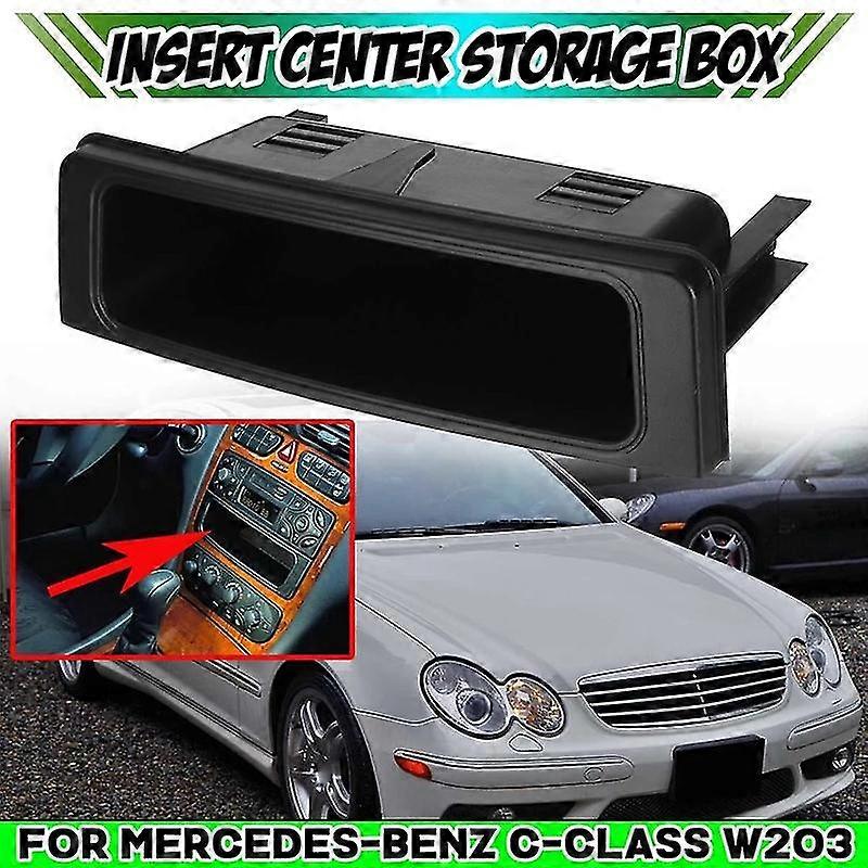 絶妙な黒の車のフロントセンターインサートコンソール収納ボックスカバートリムメルセデスW203 Cクラス2036830291