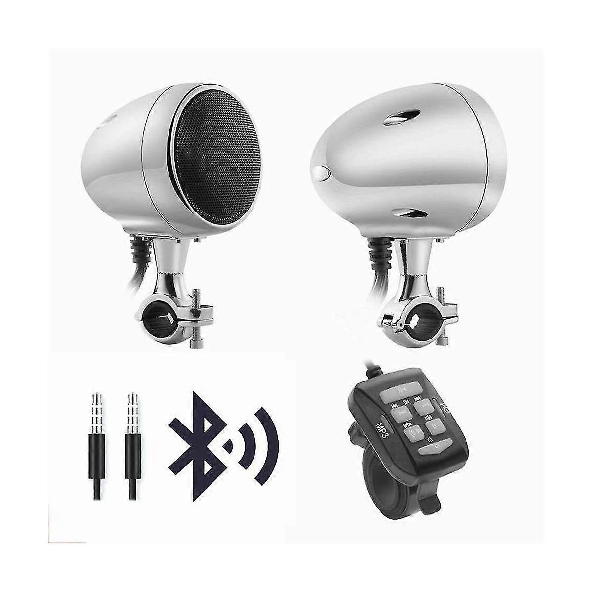 Waterproof Bluetooth Stereo System For UTV, ATV, Motorcycle – USB Audio With 7-Color LCD, 2x10W RMS