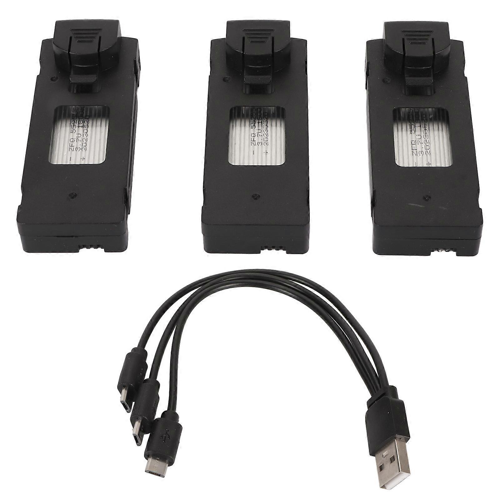 Batterie de drone 3PCS Remplacement 1800MAH 3.7V Grande Capacité RC Quadcopter Lithium Batterie pour A8 H8 F187 M5