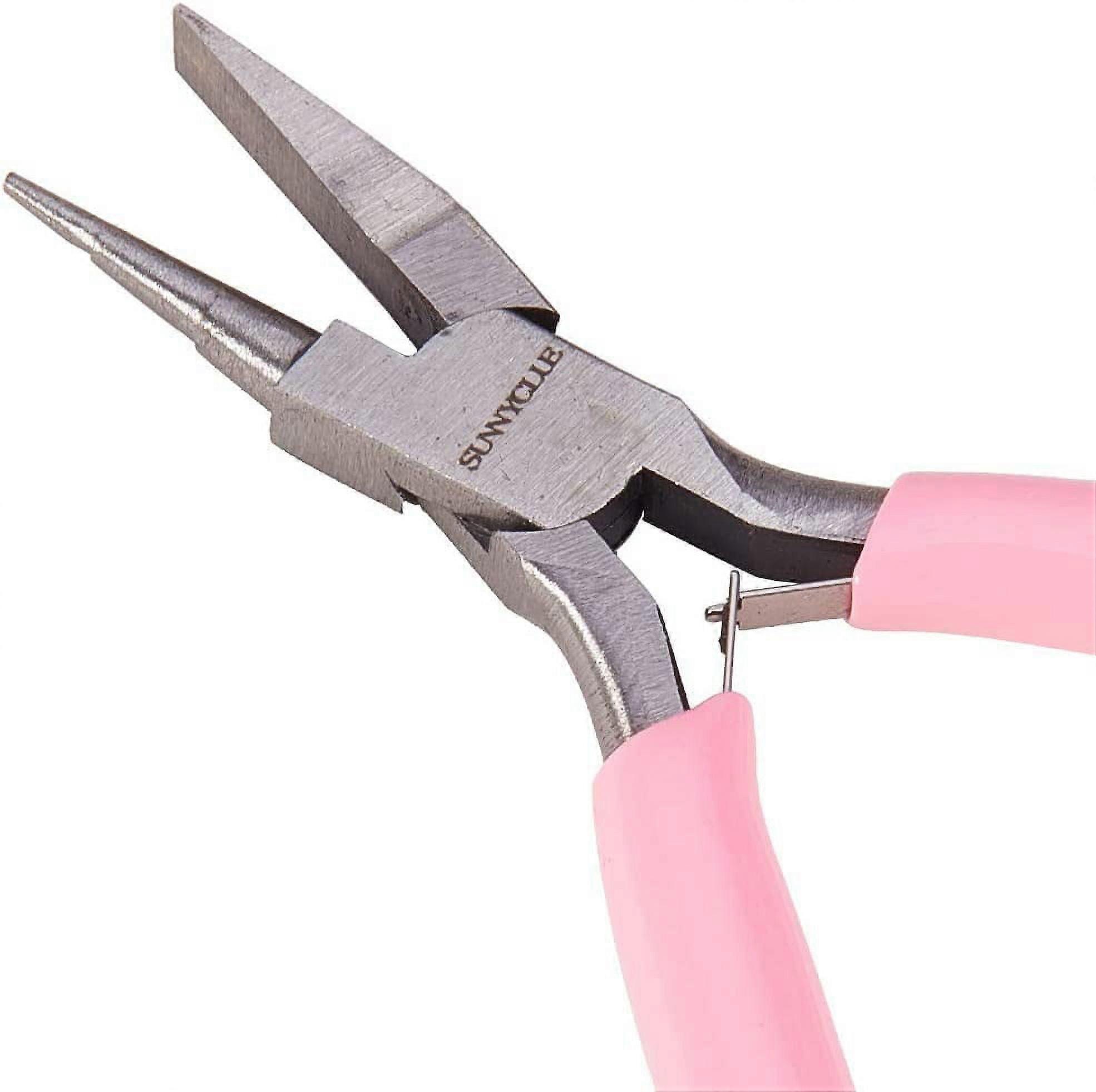 4.5 Inch 3-Step Wire Ring Looping Pliers Mini Precision Round Flat Nose Combination Pliers Tools