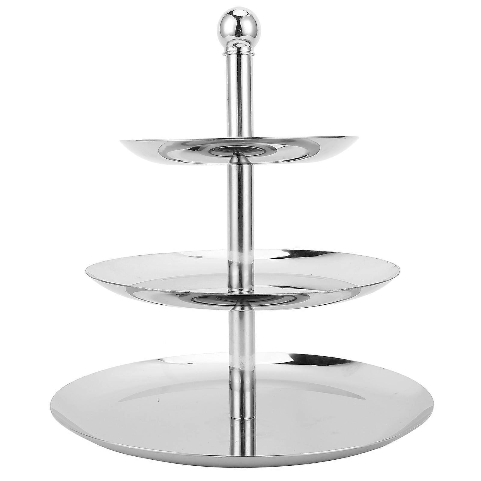 Kakestativ Rustfritt Stål Cupcake Holder Fest Dessert Display Serveringstallerkenstativ