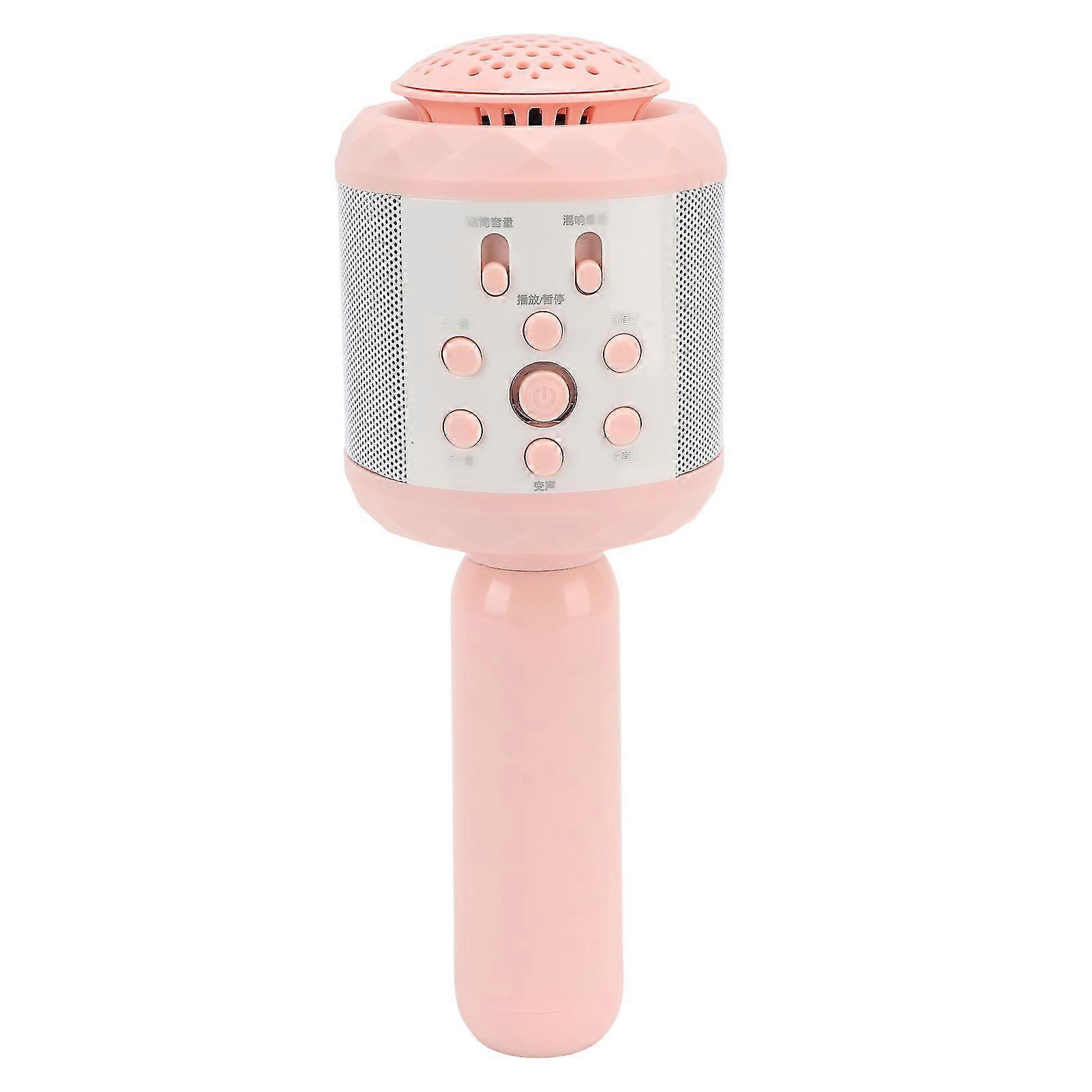 Children Microphone Wireless Bluetooth Professional Cute Handheld Mic Microphone Pink fL