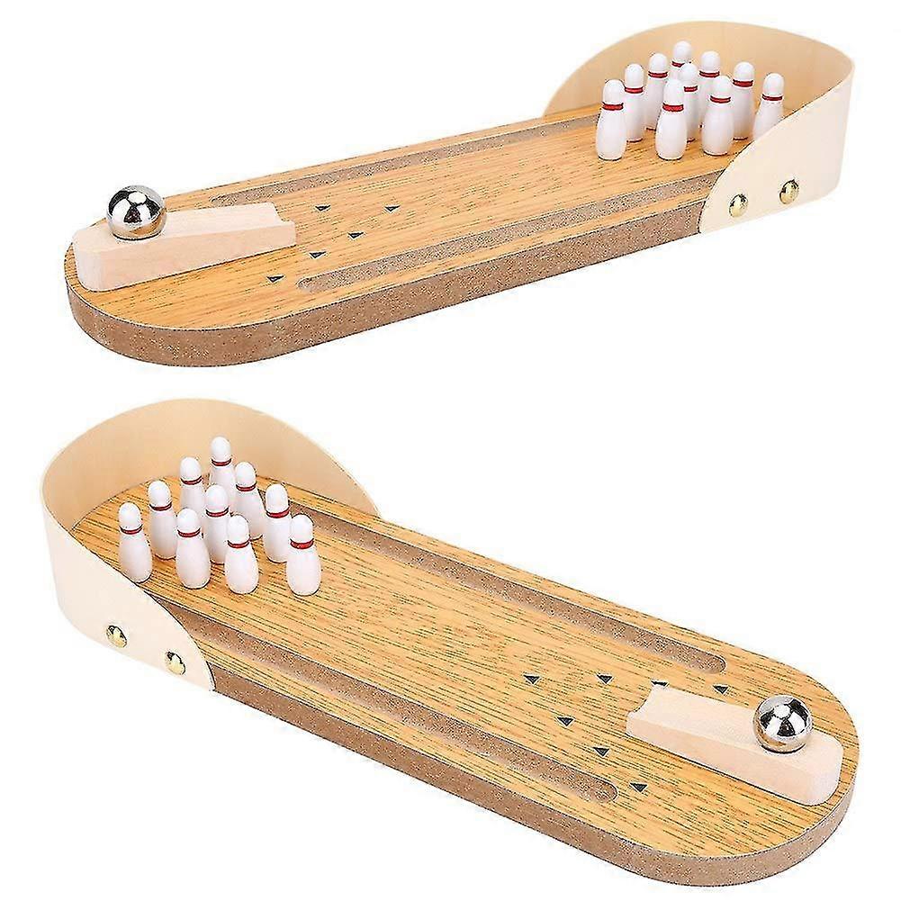 屋内ミニテーブルボウリングゲームセット子供と大人のための木製のデスクトップのおもちゃ