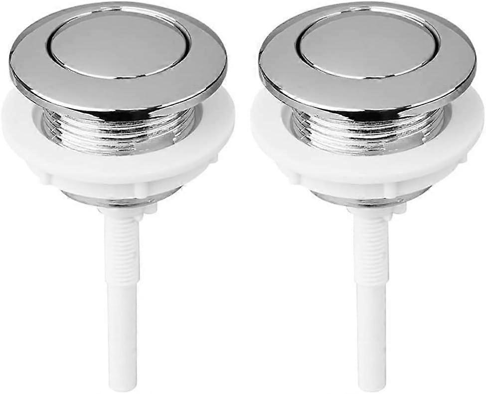 38mm Toilet Single Flush Push Button,Water Tank Button for Bathroom Accessories-2pcs