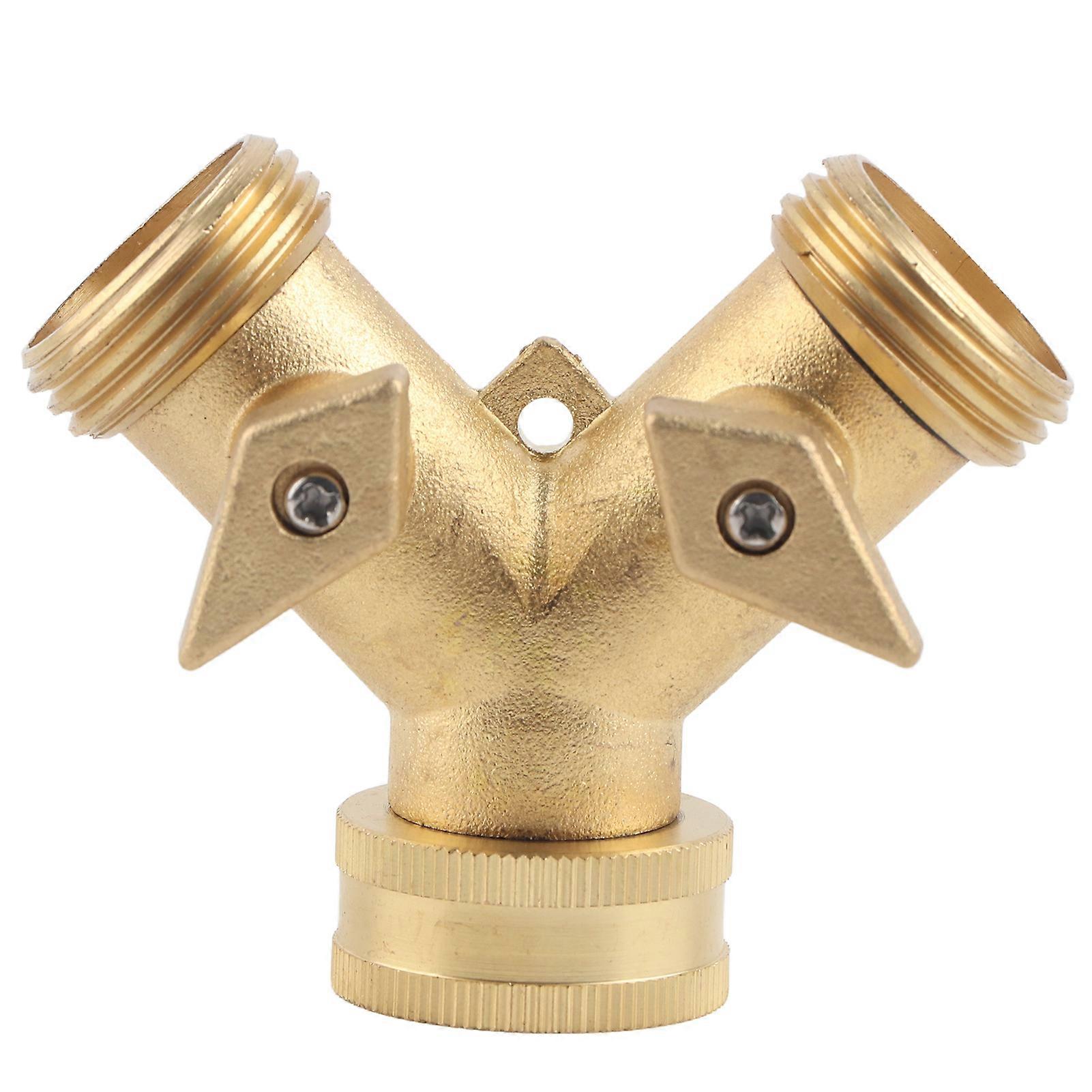 Διαχωριστής μανικών κήπων 2Way AllBrass βαρέων καθηκόντων απλός διαχωριστής εξόδου λειτουργίας για τη μάνικα κήπων NPT 3/4 YEMAA