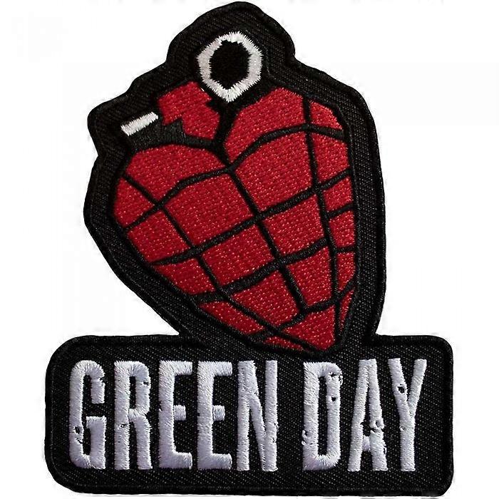 Green Day Logo Woven Grenade Iron On Patch
