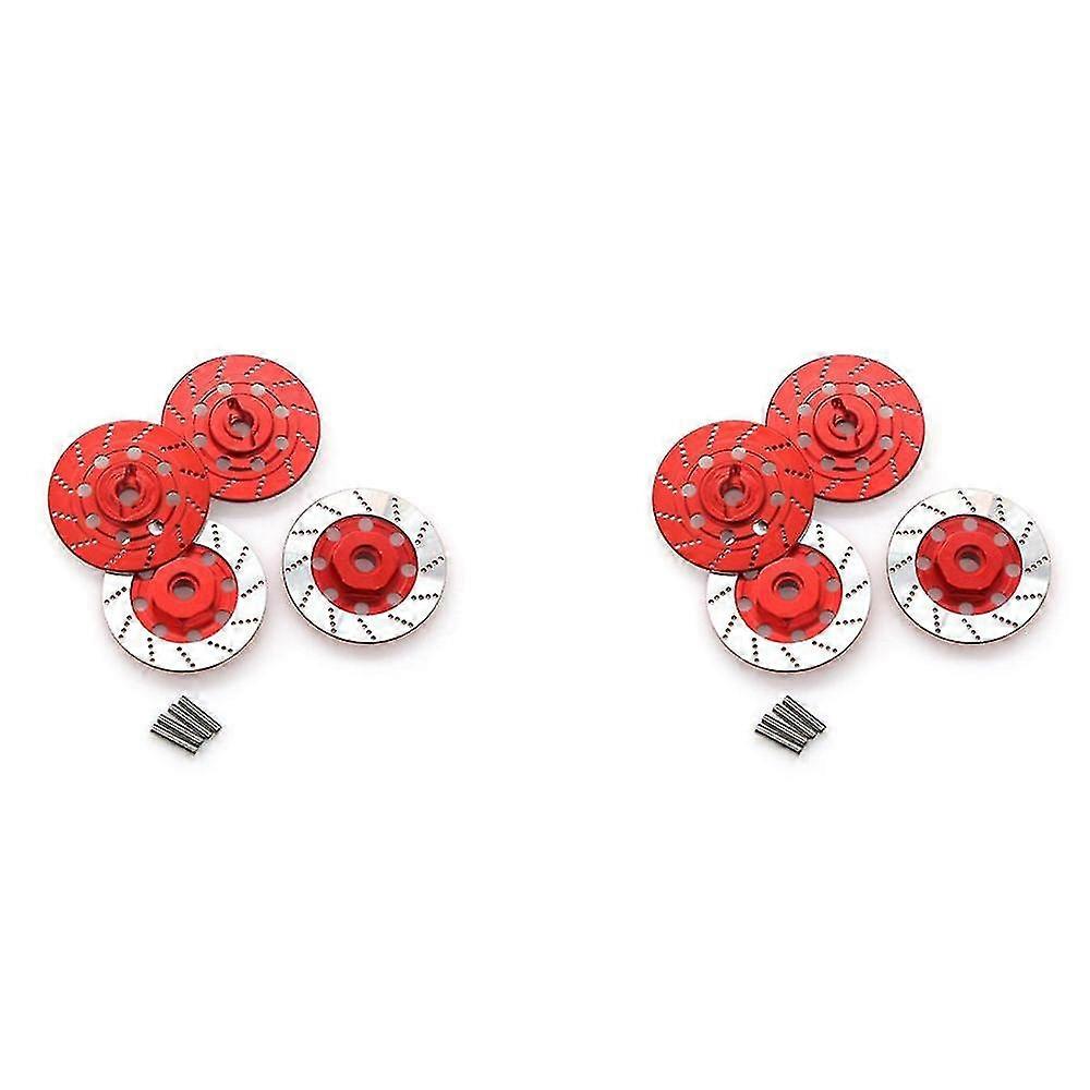 New style 4pcs Metal Brake Disc Hex Adapter For 1/10 Sakura D4 Rc Car,red