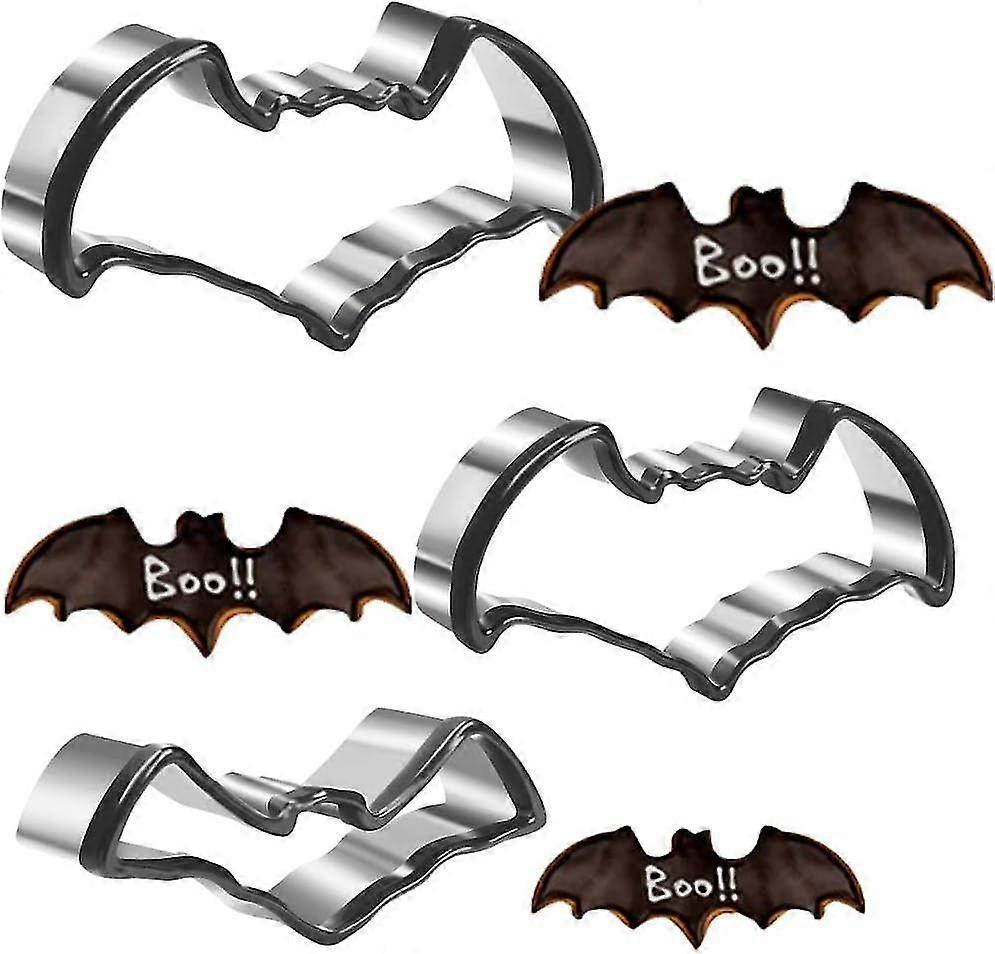 Cookie Cutter - 3 Pieces Bat Shape Stainless Steel