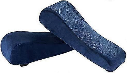 2 Pack Comfortable Armrest Cushions With Memory Foam For Office Chairs, Wheelchair, Comfy Gaming Chair (blue)
