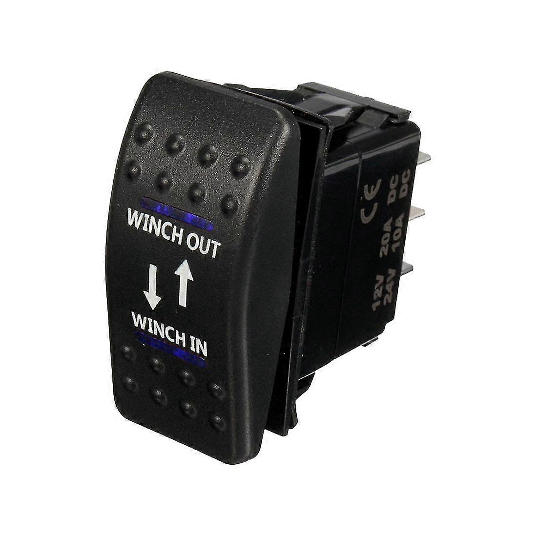 12V 20A navijak v navijaku ON-OFF-ON Rocker Switch 7 Pin LED