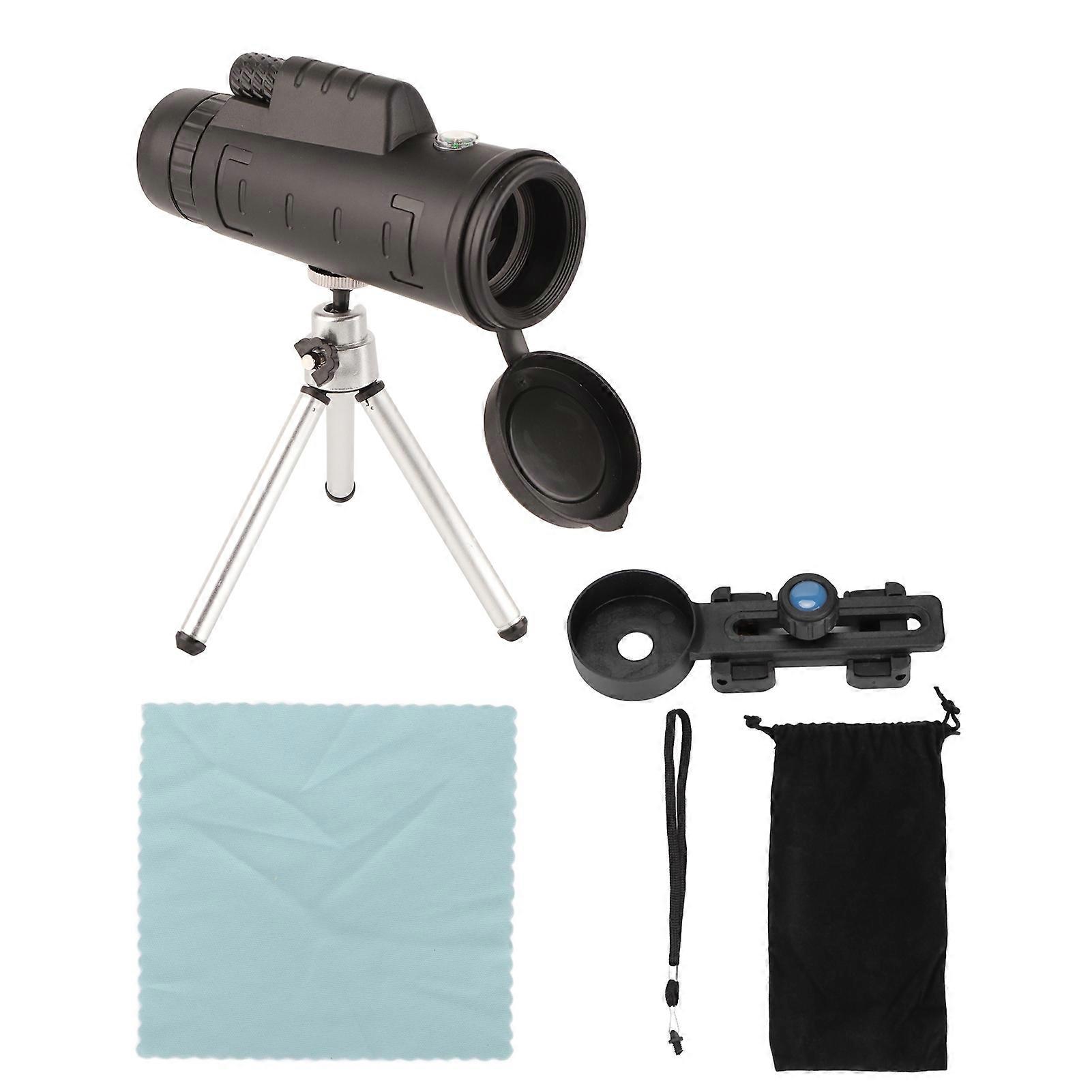 40X60 High Power Monocular Telescope HD Monocular Telescope with Smartphone Holder Tripod for Hiking Bird Watching NO.4877