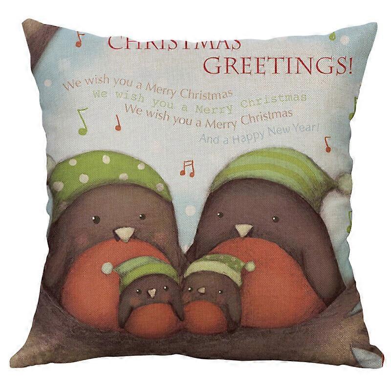 印刷クリスマス雪だるま修道女の祈り家の装飾コットンリネンカバー枕カバーデザイン1903jpjcjh