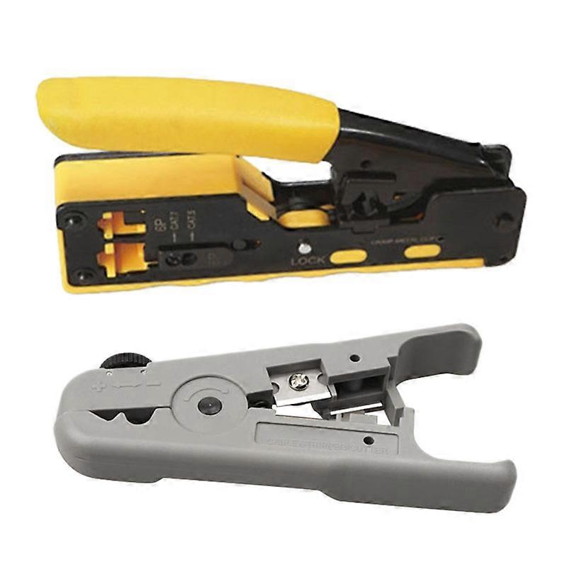RJ45 Tool Network Crimper Cable Crimping Tools for RJ45 Cat7 Cat6 Cat5 RJ11 RJ12 Modular Plugs Meta