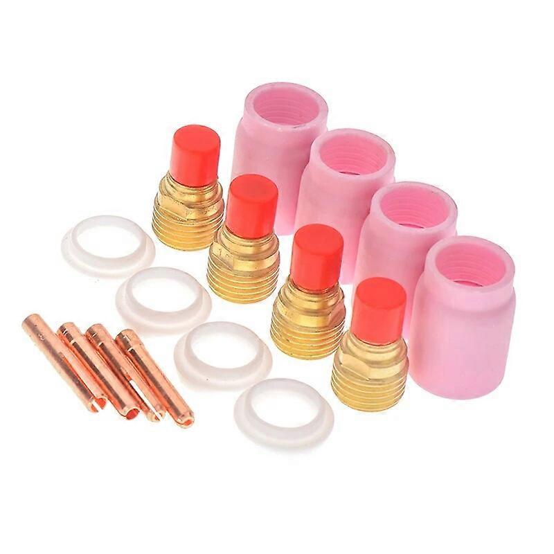 4Pcs TIG Gas Lens Kit 10/16/24/32mm FIT TIG Welding Torch PTA DB SR WP-9/20/25 Series Argon Arc Welding Torch Accessories