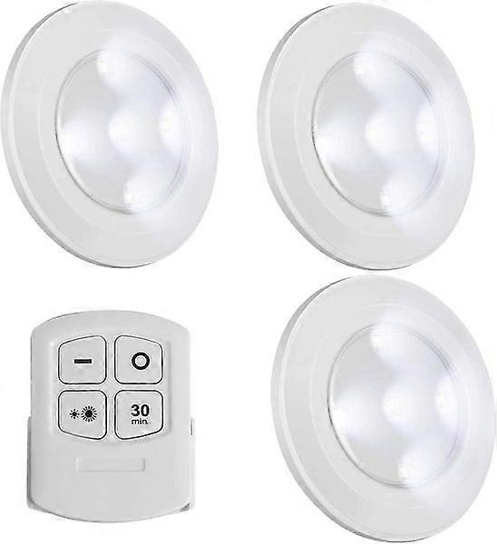 Bran Wireless LED Puck Lights with Remote Control - Battery Powered Night Lights