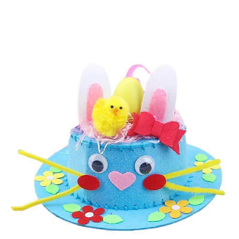 ZK-Easter hat diy making material package (blue type)