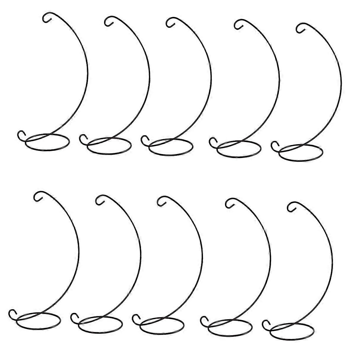 10Pcs Retro Iron Holders Ornament Hanging Display Stand Plant Mini Landscape Supporter L Shape Hold