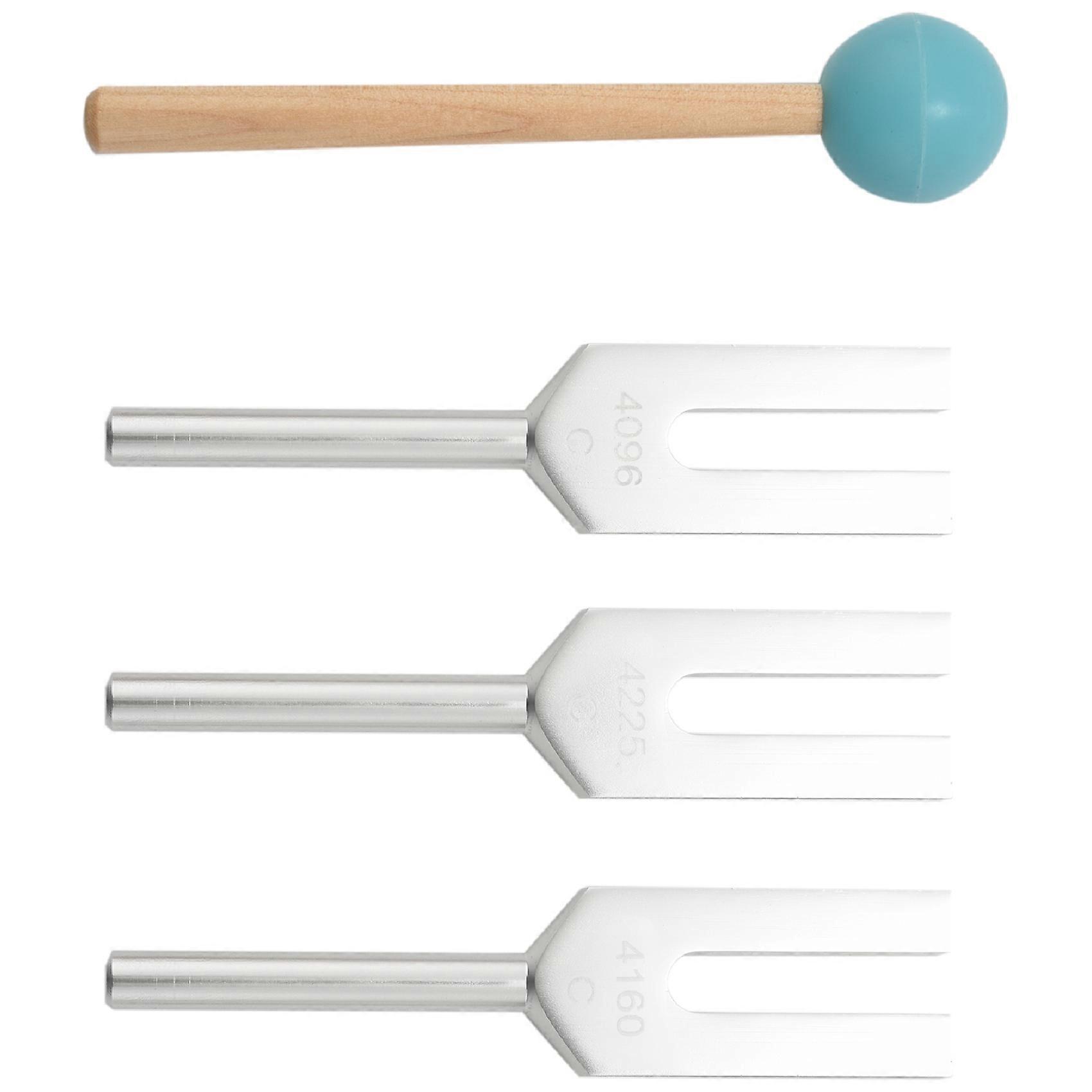 4Pcs / Set aliaj de aluminiu Angel Crystal Tuning Fork 4096Hz / 4160Hz / 4225Hz Energy Tuning Fork