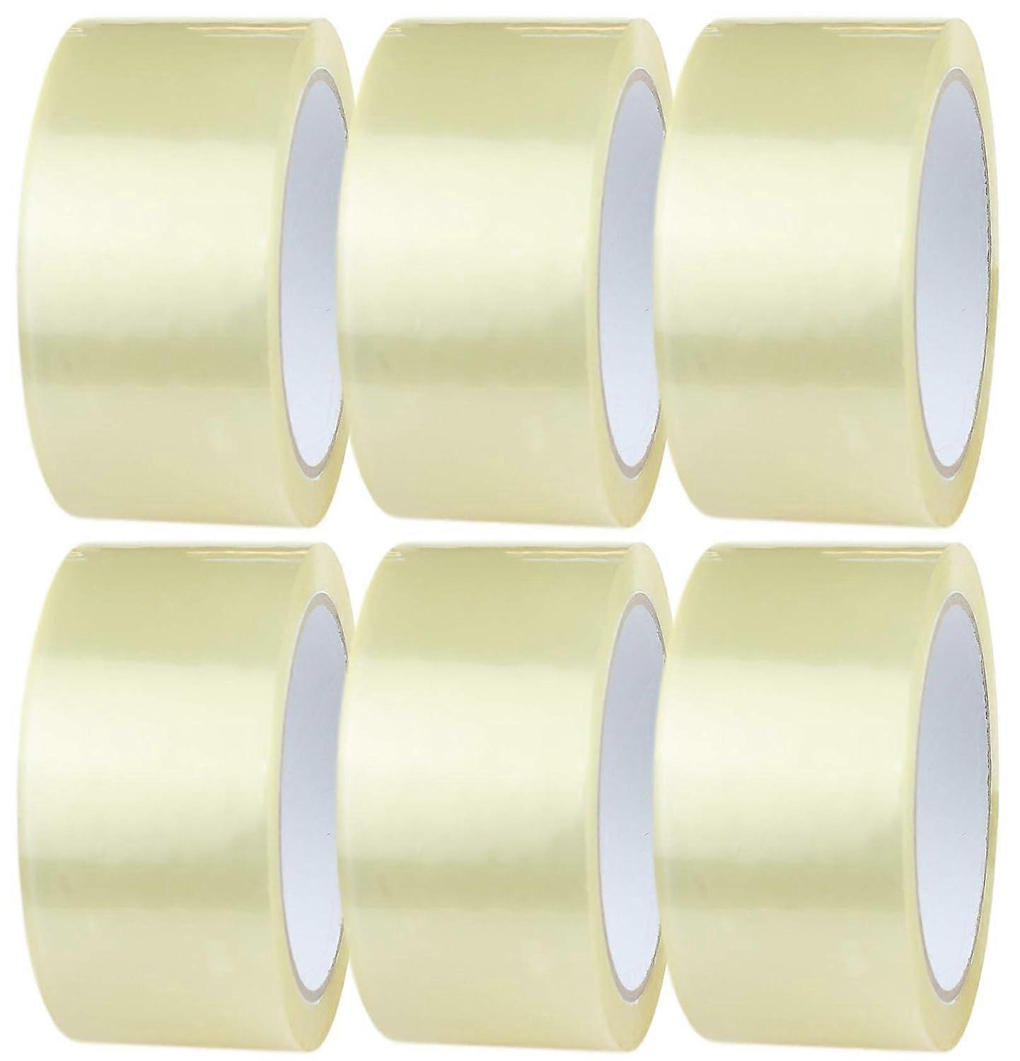 Rolls of transparent adhesive tape for packing parcels, boxes, boxes, moving - Transparent tape, 6 rolls of 48mm x 80m,2024 Ping