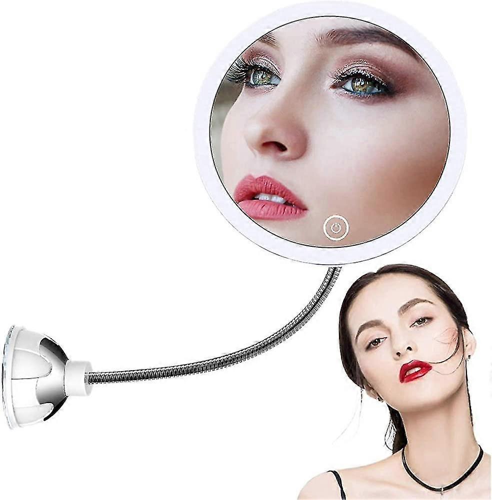 10x Magnifying Makeup Mirror, Lighted Makeup Mirror Flexible Makeup Mirror