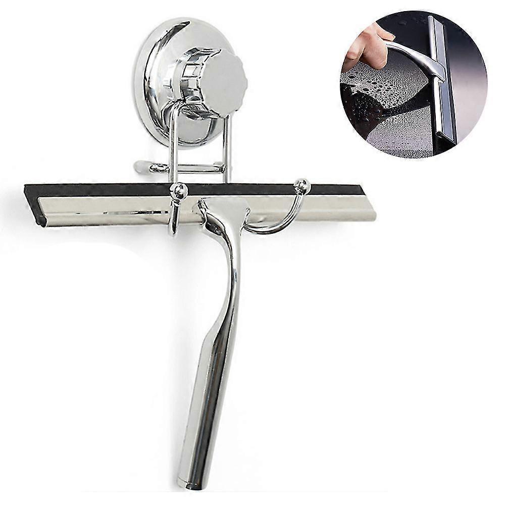 Shower Squeegee,stainless Steel With Replaceable Wiper Blade