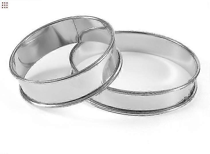 Cake Tin Set Of 2, Stainless Steel Round Cake Pan Baking Tier, Healthy & Heavy Duty