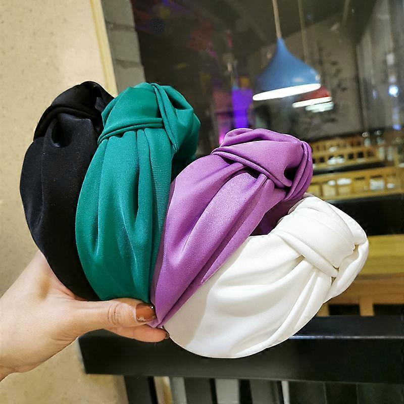 4pcs solid color Wide  Brimmed Headband Middle