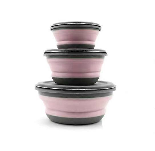 3Pcs/Set Silicone Folding Lunch Box