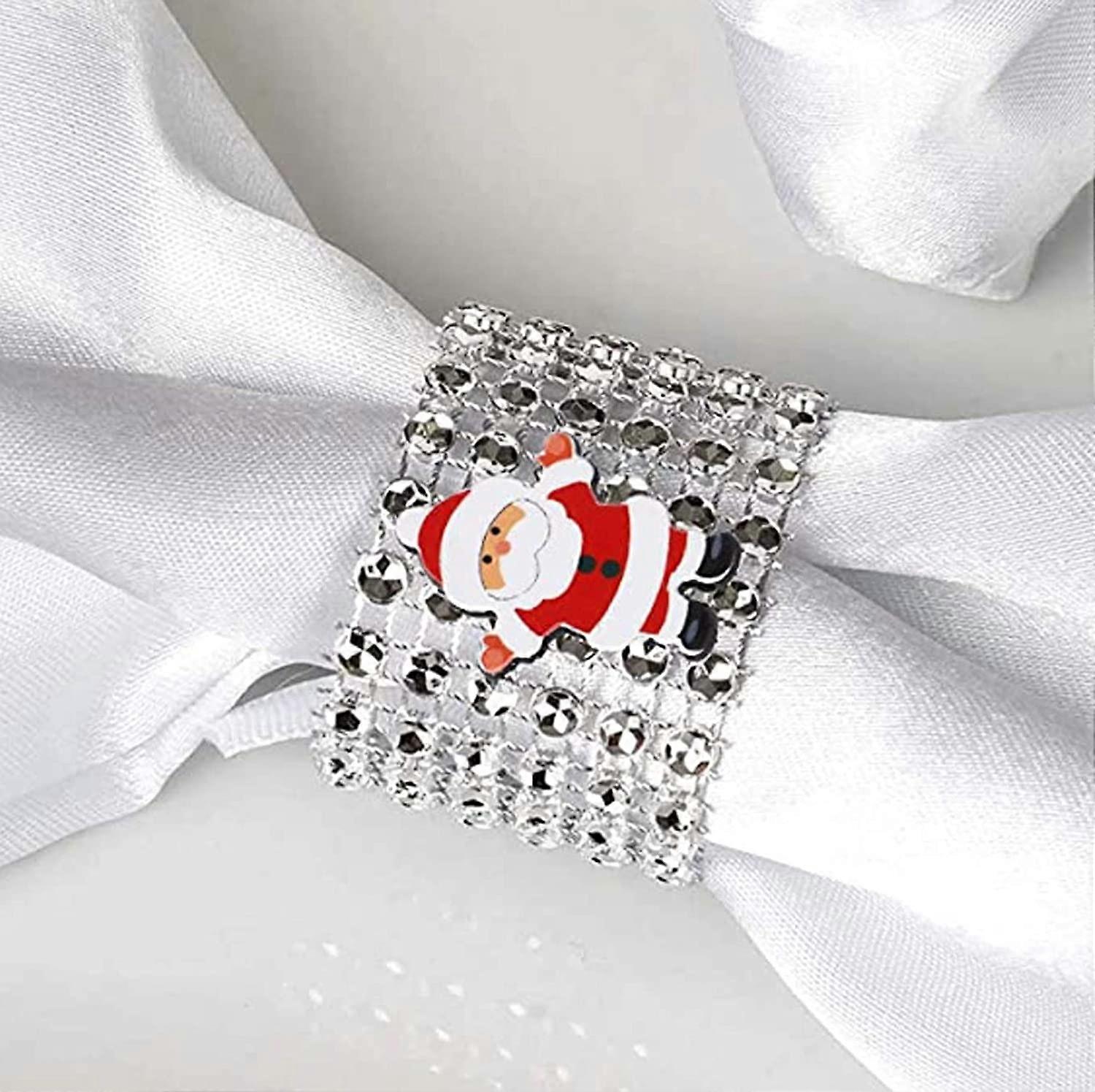 Servettringar set med 8, Santa Claus Shape