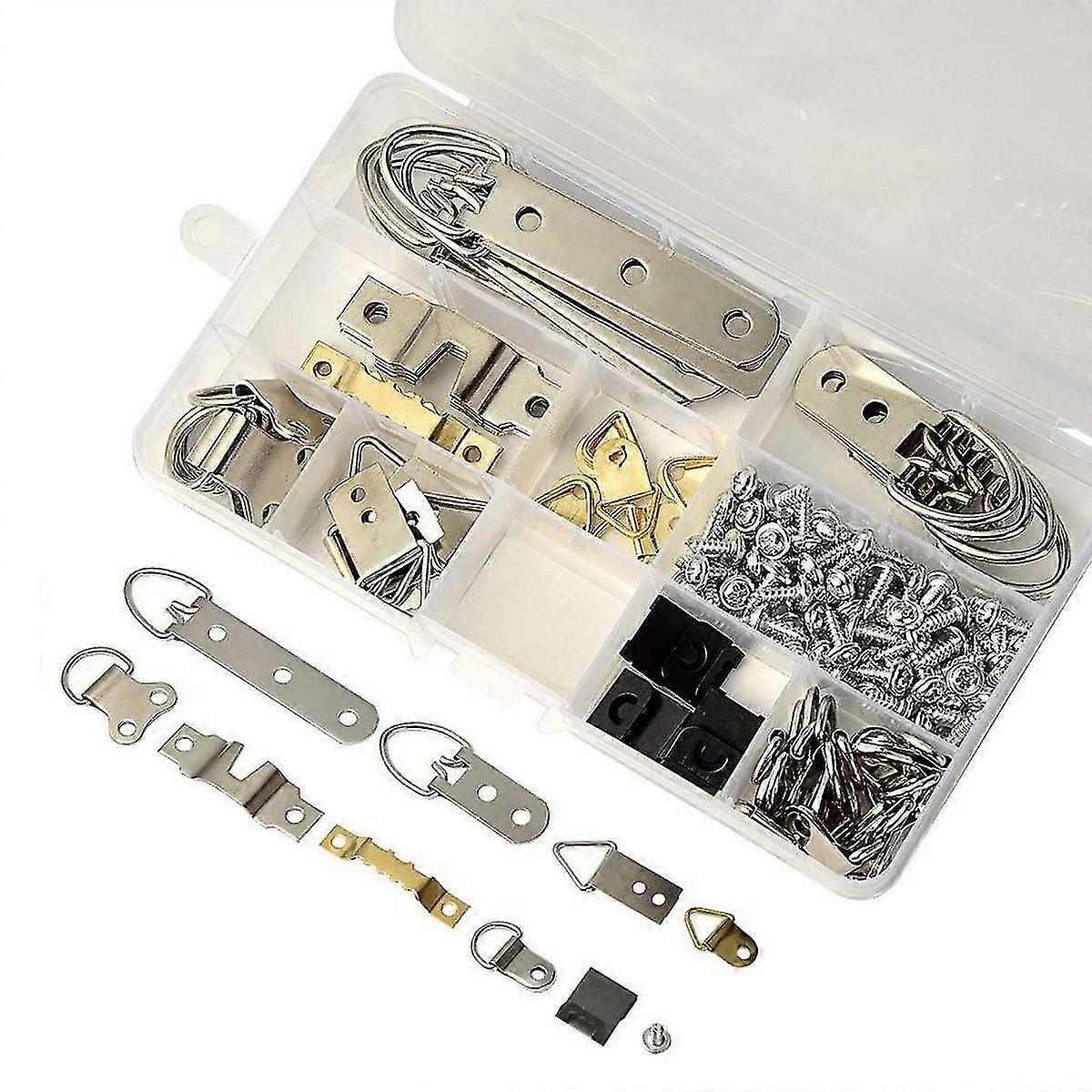 96-Pack Photo Frame Wall Hooks Including Storage Box