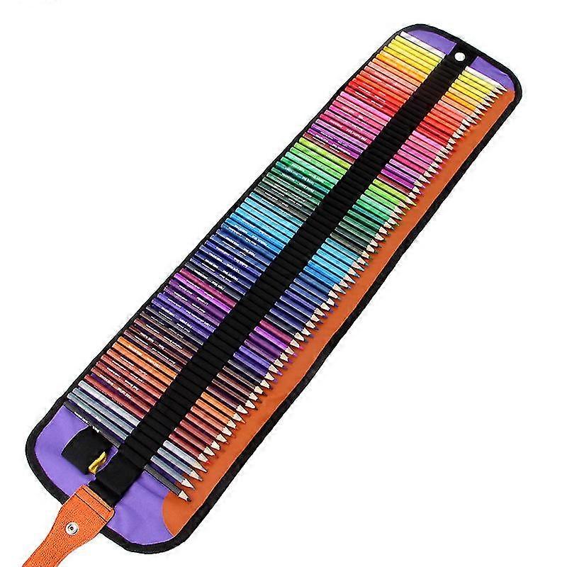 Colour Pencils Coloured Pencil Set Sketching Drawing Kit With Portable Roll-up Pouch Canvas Bag Case Included Sharpener Ideal For Adults And Kids (72