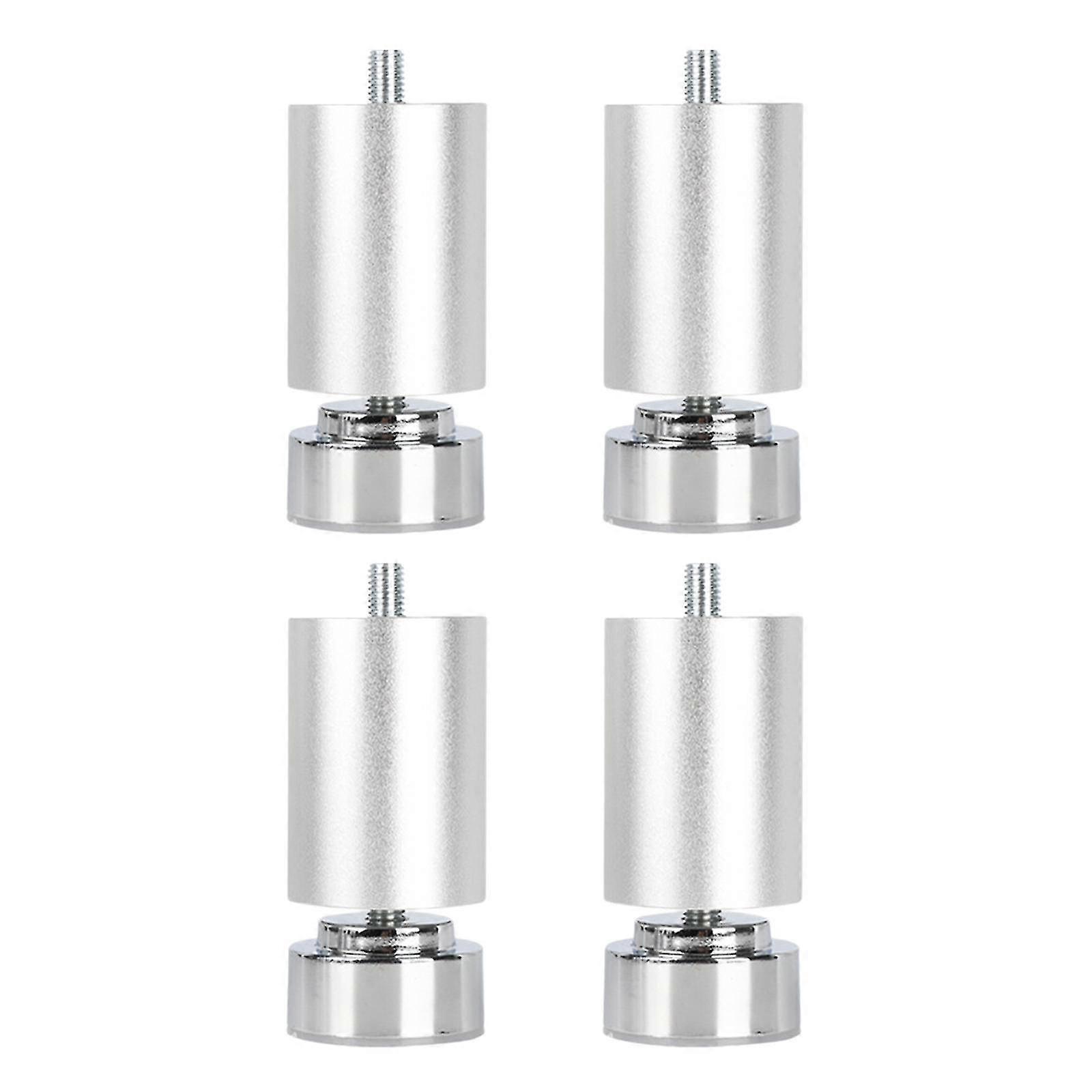 4x M10 Thread Bed Frame Legs Professional For Wardrobes Kitchen Dining Table Argent 10cm