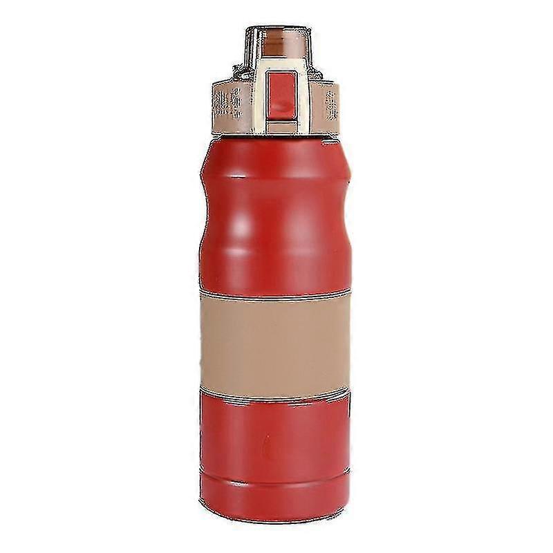 Red Outdoor Portable Straight Drink Jumping Cup 304 Stainless Steel C