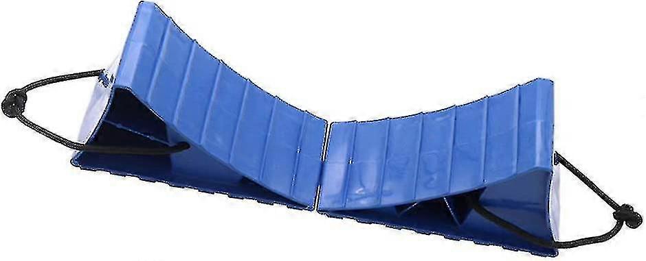 2 Pieces Plastic Wheel Chock With Handle Heavy Duty Tire Block(blue)