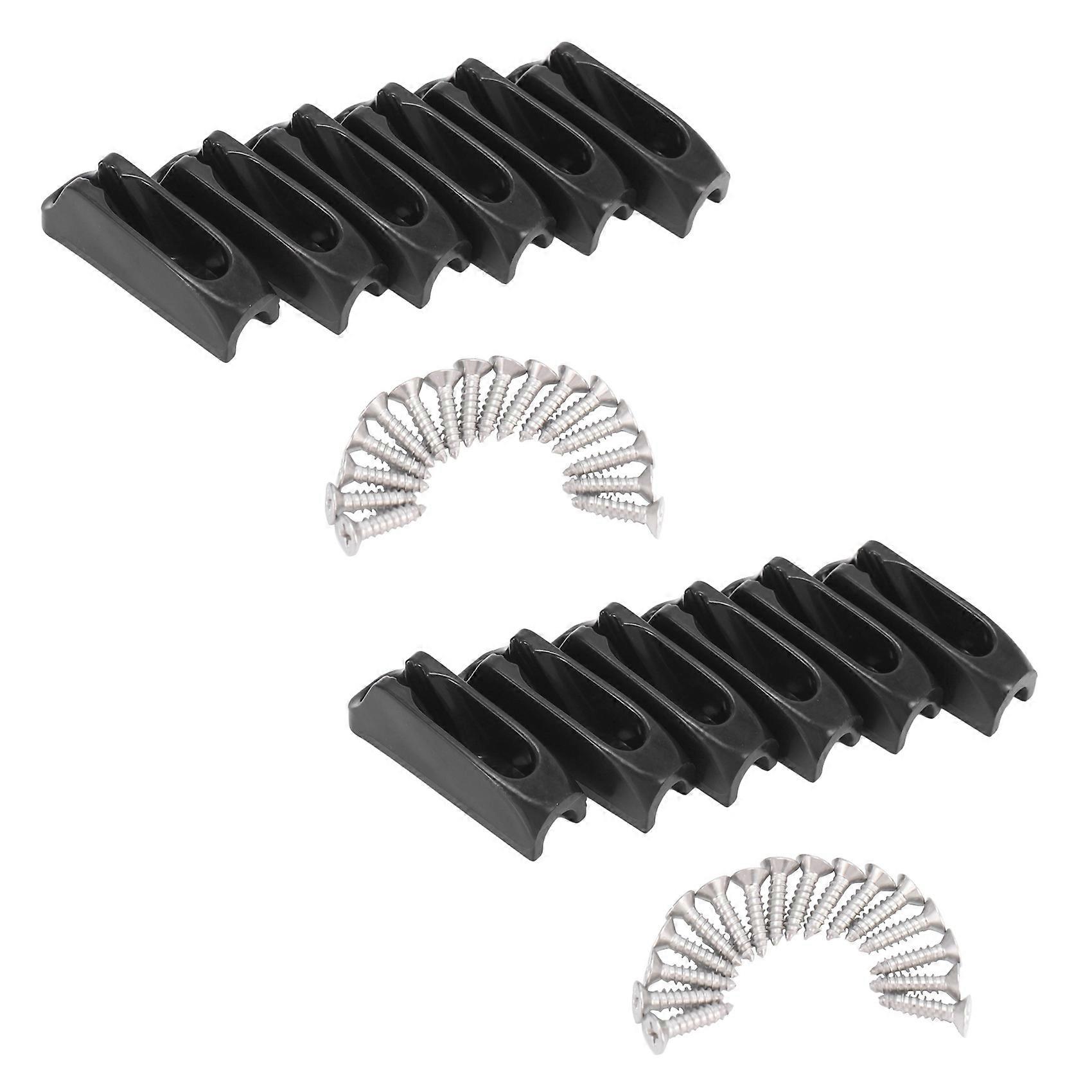 12Pcs Canoe Kayak Cord Lock Rudder Control Nylon Self-Lock Rope Cord Tensioner Runner Anchor Jam Cl