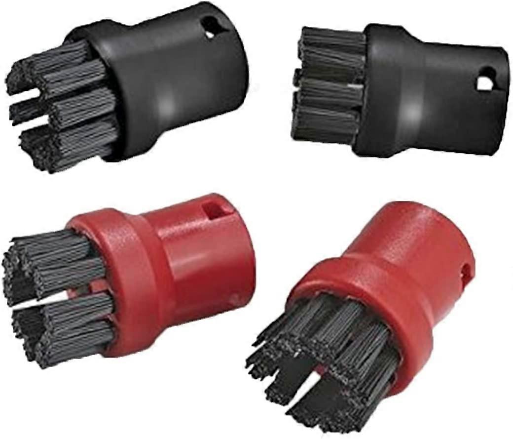 Hand Tool Nozzle Bristle Brushes compatible Steam Cleaner (black)4pcs