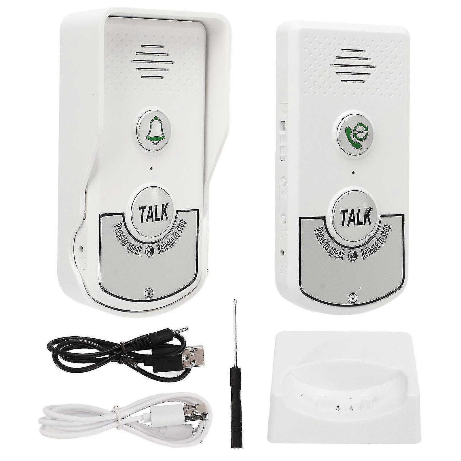 Wireless Intercom Doorbells 1000m Distance Excellent Chip White Voice Intercom Doorbells For Homes Hotels Villas Factories-xdd