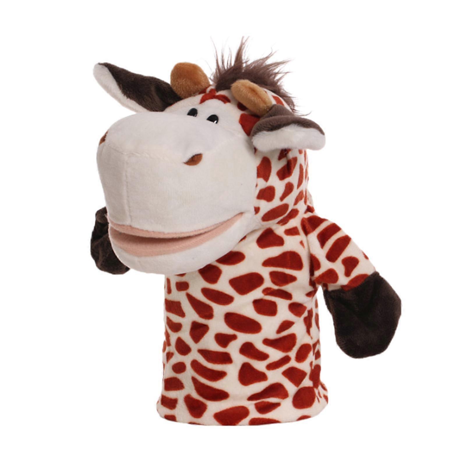 Animal Hand Puppet Sensory Toy Funny Practicing Education Toy Game Plush Toy Deer