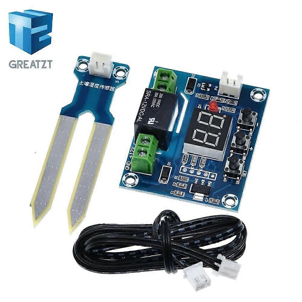 XH-M214 Humidity Controller Soil Sensor Module 20-99%RH Automatic Control Irrigation Computer System Red Digital Display Module