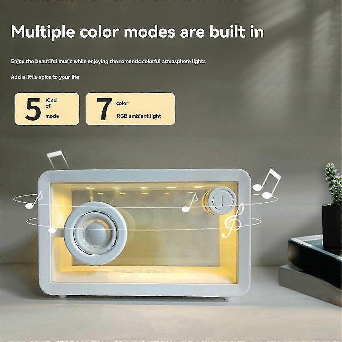 Portable Colorful RGB Simple Desktop Small Speaker LED Atmosphere Light Transparent Bluetooth Speaker
