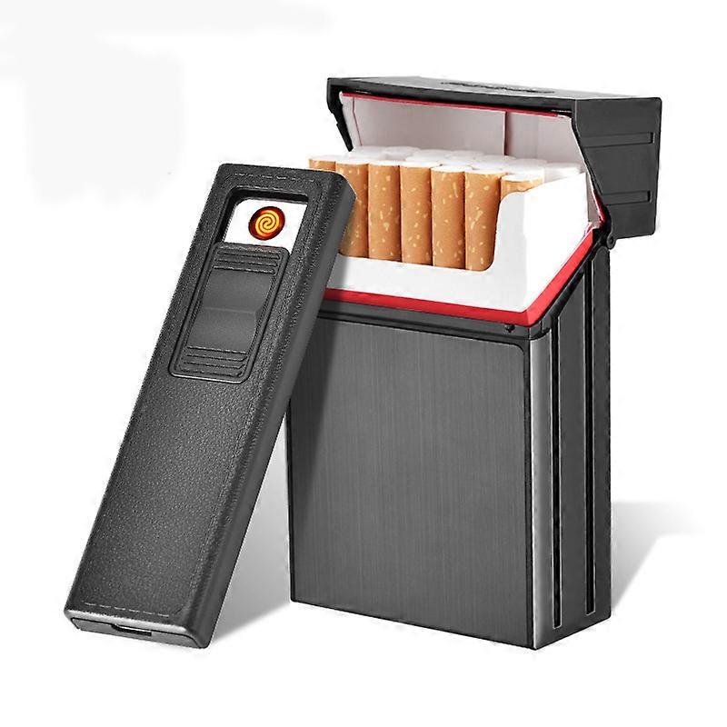 Portable Rechargeable Cigarette Case Creative Men's Detachable USB Lighter
