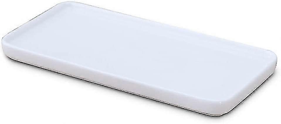 Ceramic Vanity Small Rectangle Bath Tray Bathroom Storage Rack