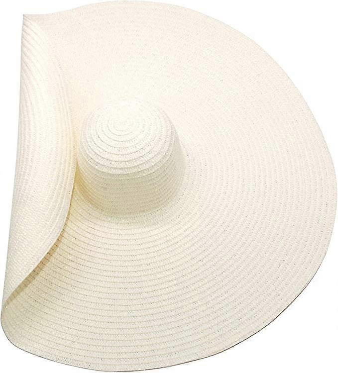 Women's Foldable Straw Hat with Wide Brim