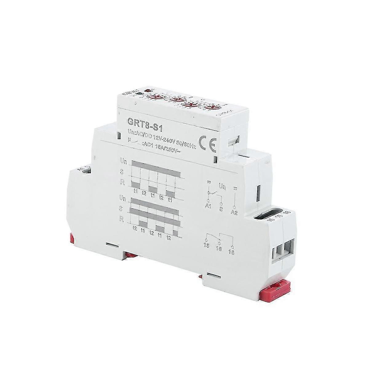 Grt8-s Asymmetric Cycle Timer Relay Spdt 16a Electronic Repeat Relay, Grt8-s1 Acdc12v-240v