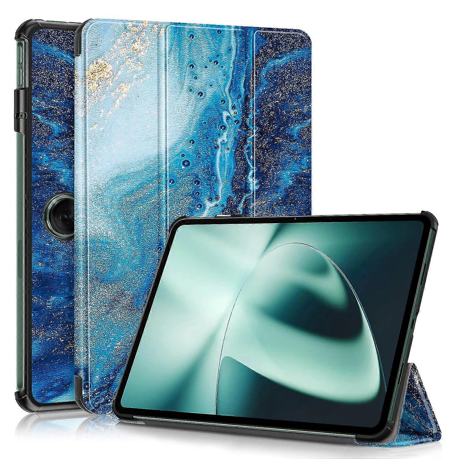 For Oneplus Pad / Oppo Pad 2 Tri-fold Stand Tablet Case Pattern Printing Tablet Leather Cover With Auto Wake / Sleep