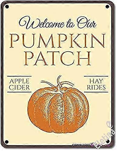 Nova Placa de Lata Retro, Placa de Abóbora, Decoração de Abóbora, Decoração de Abóbora, Placa de Metal 8x12 Polegadas 