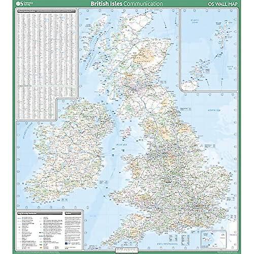 British Isles Communication (OS Wall Map)