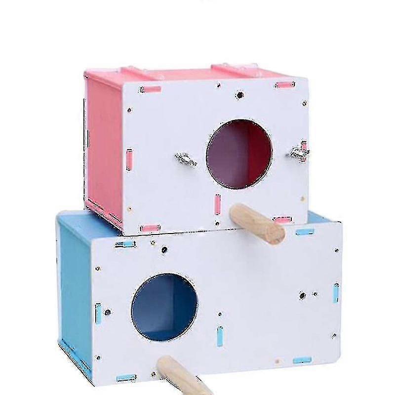 Pet Bird Breeding Box Parakeet Budgie Cockatiel Breeding Box Nest Box Nest Isolation Birdhouse A