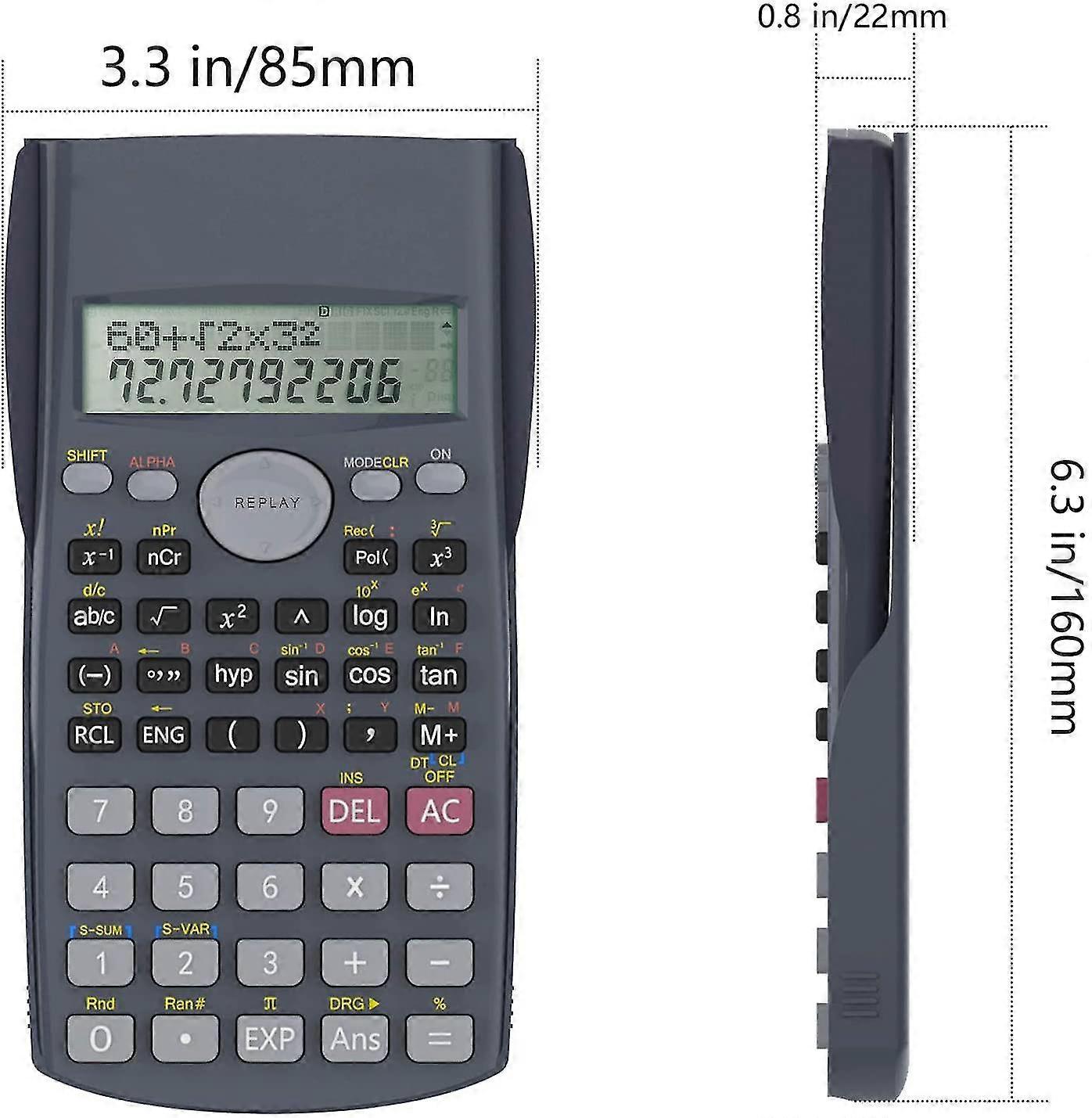 2-line Engineering Scientific Calculator, Suitable For School And Business (black)